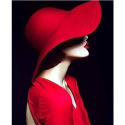 GX 23572 Дама в красной шляпе